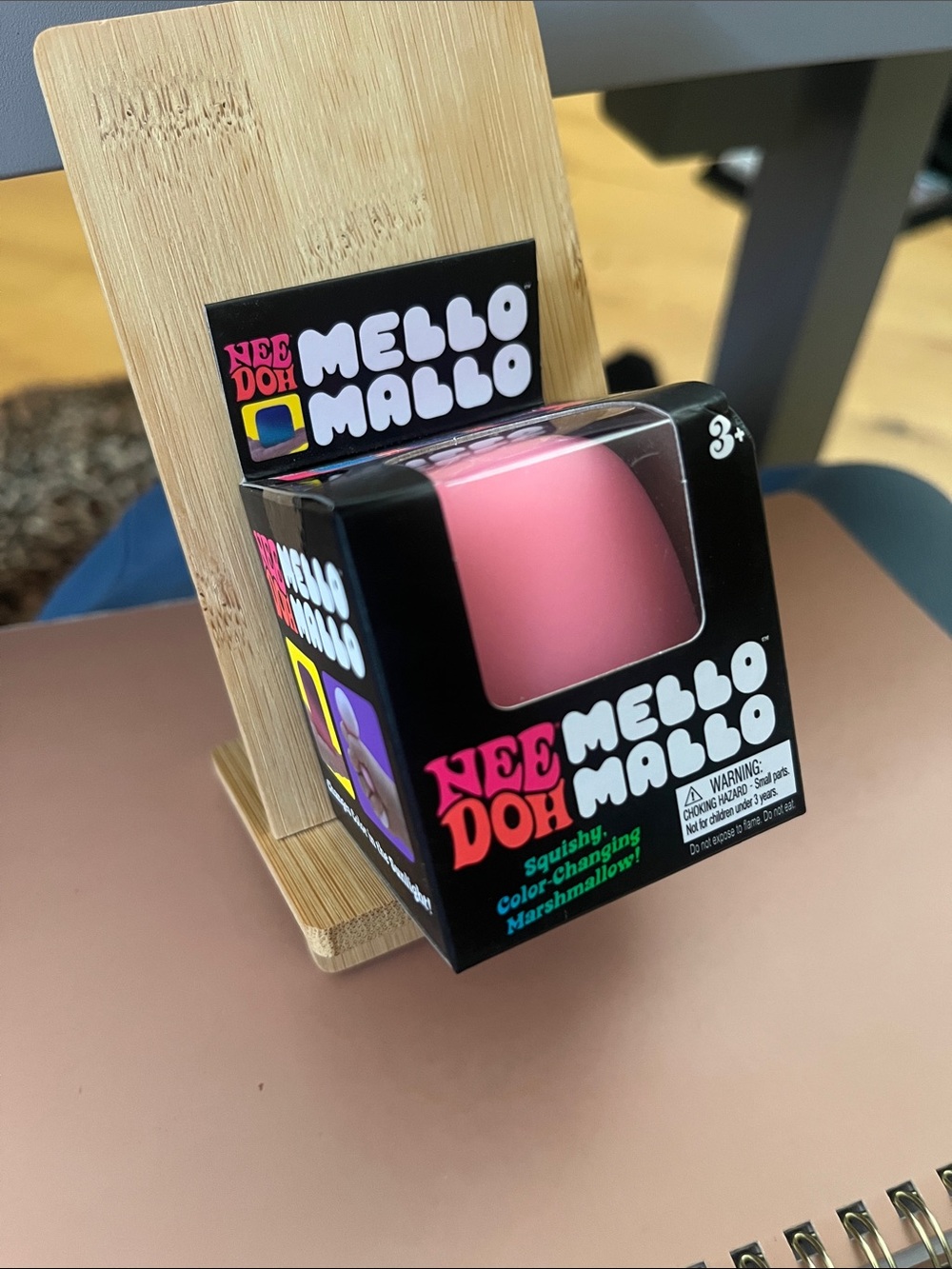 NEEDOH Mello Mallo Pink Squishy Marshmallow Stress Toy